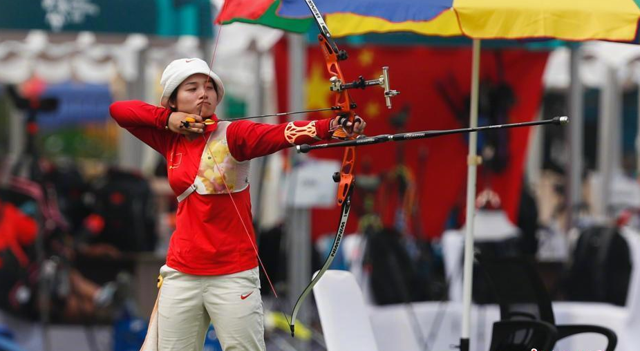 韩国选手在射箭比赛中夺得个人最佳成绩